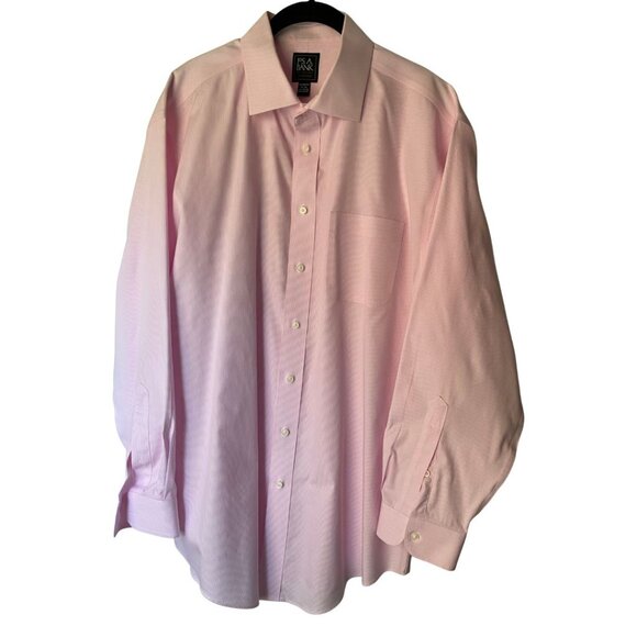Jos. A. Bank Pink Stripe Traveler Button Down Traditional Spread Collar Size XL - Picture 6 of 6